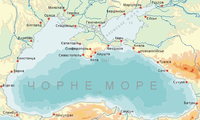 А посреди моря - полуостров Крым