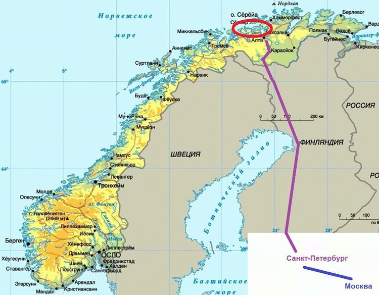Красное кольцо - наш примерный маршрут вокруг полуострова с горами 
и ледниками Oksfjordjokulen 1204 m высотой
Кликнув на картинку, вы откроете увеличенную карту